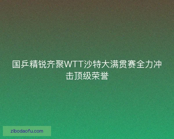 国乒精锐齐聚WTT沙特大满贯赛全力冲击顶级荣誉
