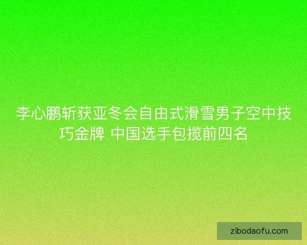 李心鹏斩获亚冬会自由式滑雪男子空中技巧金牌 中国选手包揽前四名