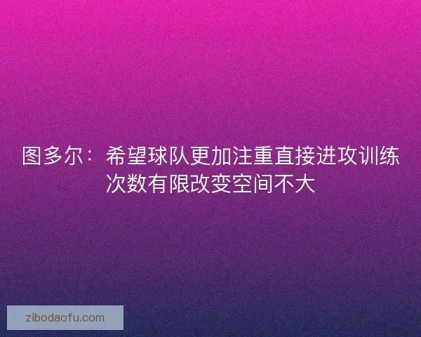 图多尔：希望球队更加注重直接进攻训练次数有限改变空间不大